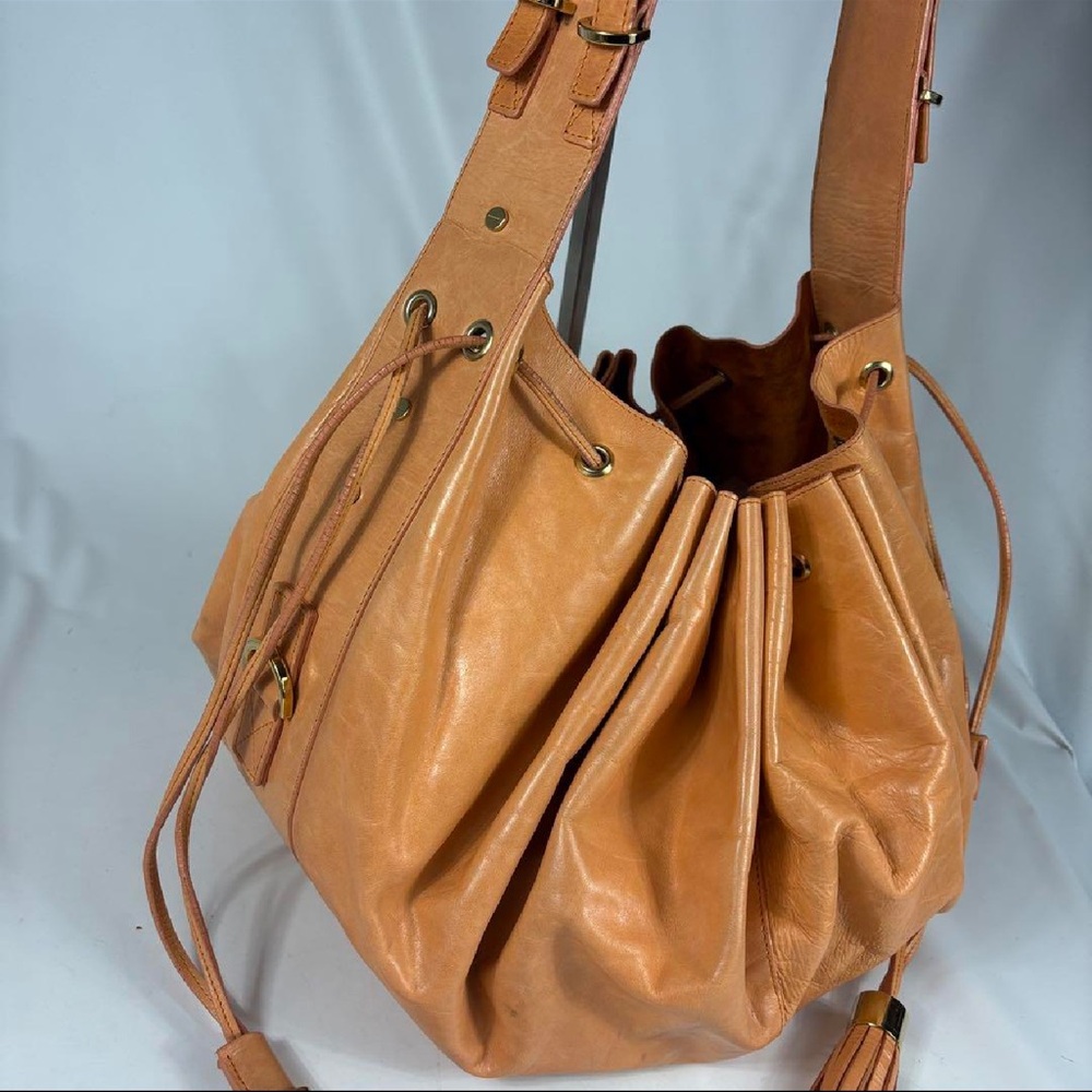 Givenchy Leather Bucket Bag with Tassel in Tan Brown - Picture 6 of 17